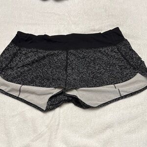 Lululemon Athletica Black and Gray Athletic Shorts